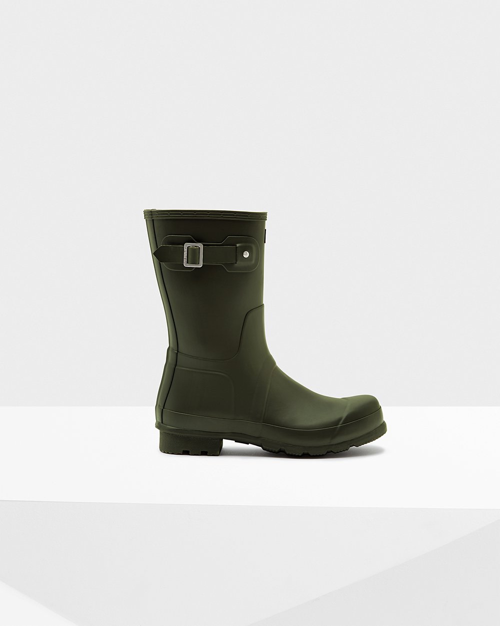 Mens Hunter Short Rain Boots Dark Olive - Original - 0963524-XK